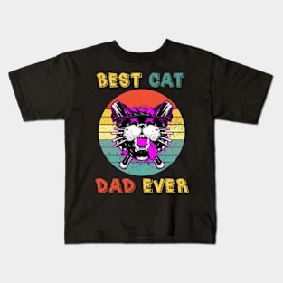 Best Cat Dad Ever Kids T-Shirt